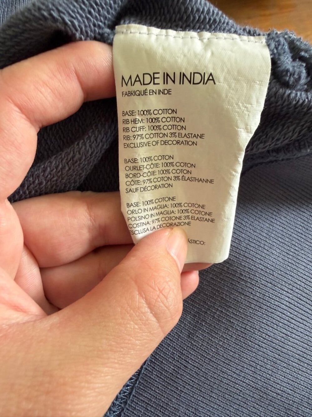 Club Monaco Blue Crewneck Sweatshirt